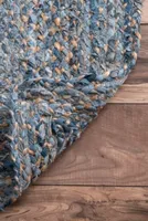 nuLoom Hand Braided Otelia Denim And Jute Rectangular Rug