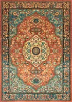 nuLoom Floral Medallion Pearlie Rectangular Rug