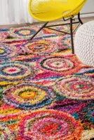 nuLoom Kindra Circles Shaggy Rectangular Rug