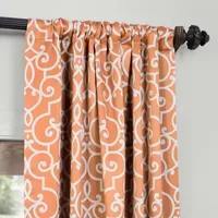 Exclusive Fabrics & Furnishing Nouveau Light-Filtering Rod Pocket Back Tab Single Curtain Panel