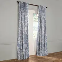 Exclusive Fabrics & Furnishing Tea Time Light-Filtering Rod Pocket Back Tab Single Curtain Panel