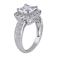 Womens 3 CT. White Cubic Zirconia Sterling Silver Engagement Ring