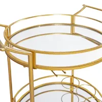 Round Gold Bar Cart