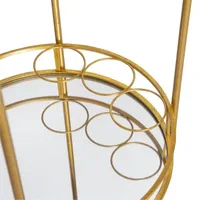 Round Gold Bar Cart