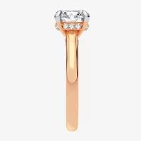 (G-H / Si1-Si2) Womens 3 1/4 CT. T.W. Lab Grown White Diamond 14K Rose Gold Round Solitaire Engagement Ring