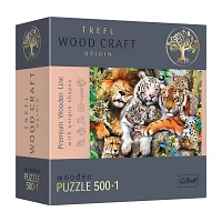 Trefl Puzzles - 501 Piece Wood Wild Cats In The Jungle Puzzle