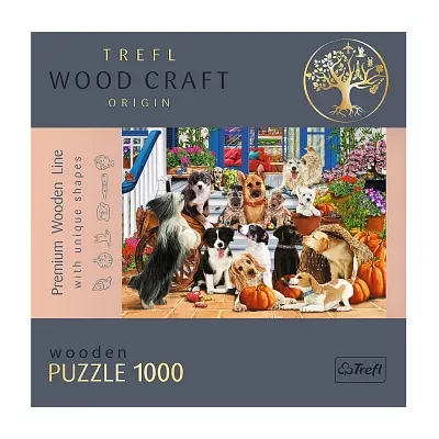 Trefl Puzzles - 1000 Piece Wood Doggy Friendship Puzzle
