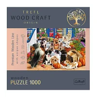 Trefl Puzzles - 1000 Piece Wood Doggy Friendship Puzzle