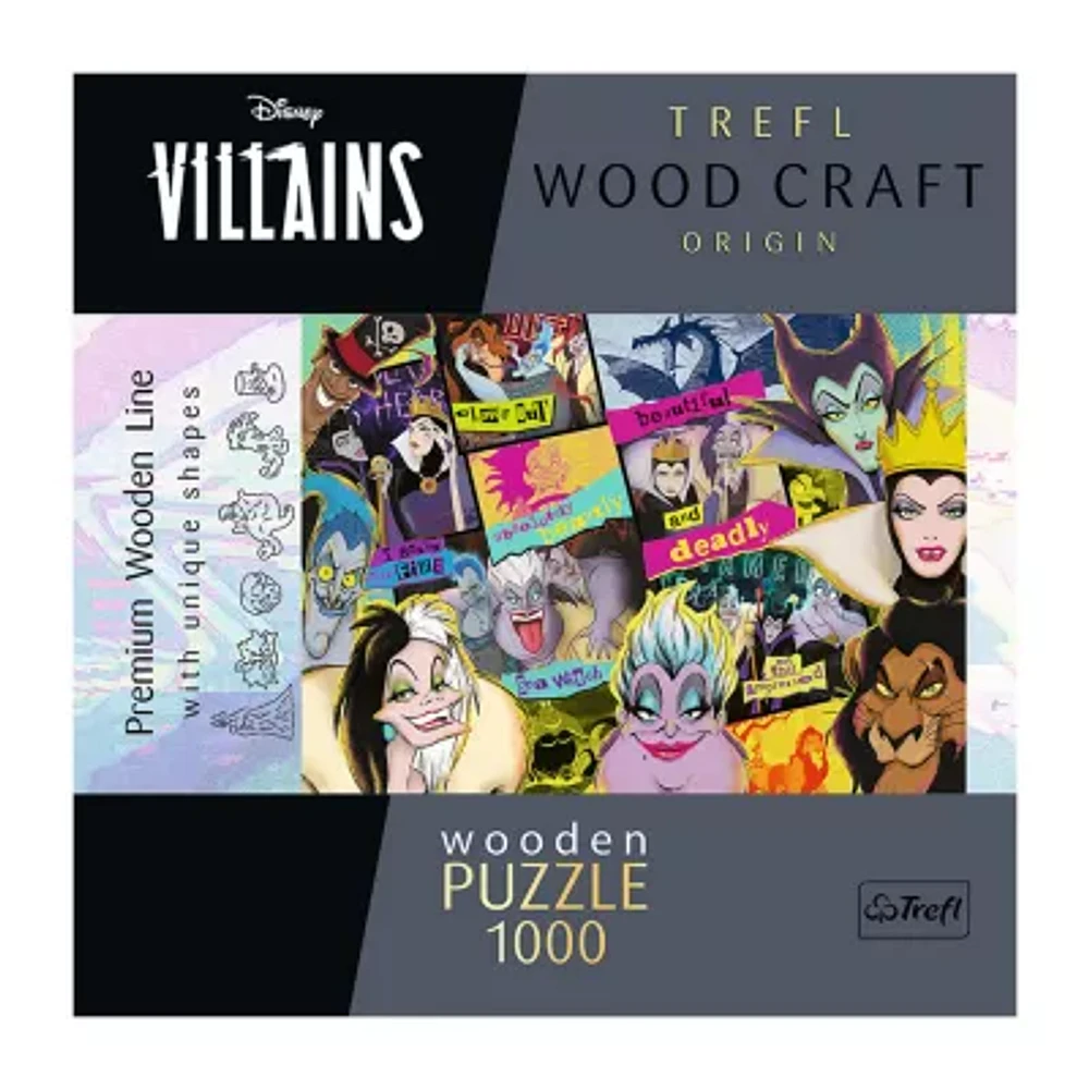 Trefl Puzzles - 1000 Piece Wood Disney Villians Puzzle