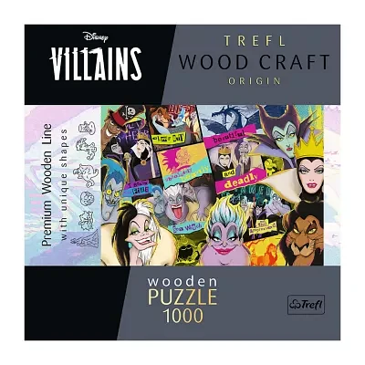 Trefl Puzzles - 1000 Piece Wood Disney Villians Puzzle