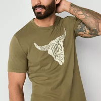 Frye and Co. Mens Crew Neck Short Sleeve Regular Fit Graphic T-Shirt