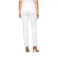 Gloria Vanderbilt Petite Stretch Fabric Womens High Rise Straight Leg Regular Fit Jean