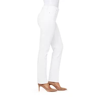 Gloria Vanderbilt Petite Stretch Fabric Womens High Rise Straight Leg Regular Fit Jean