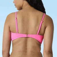 Decree Textured Bandeau Bikini Swimsuit Top Juniors