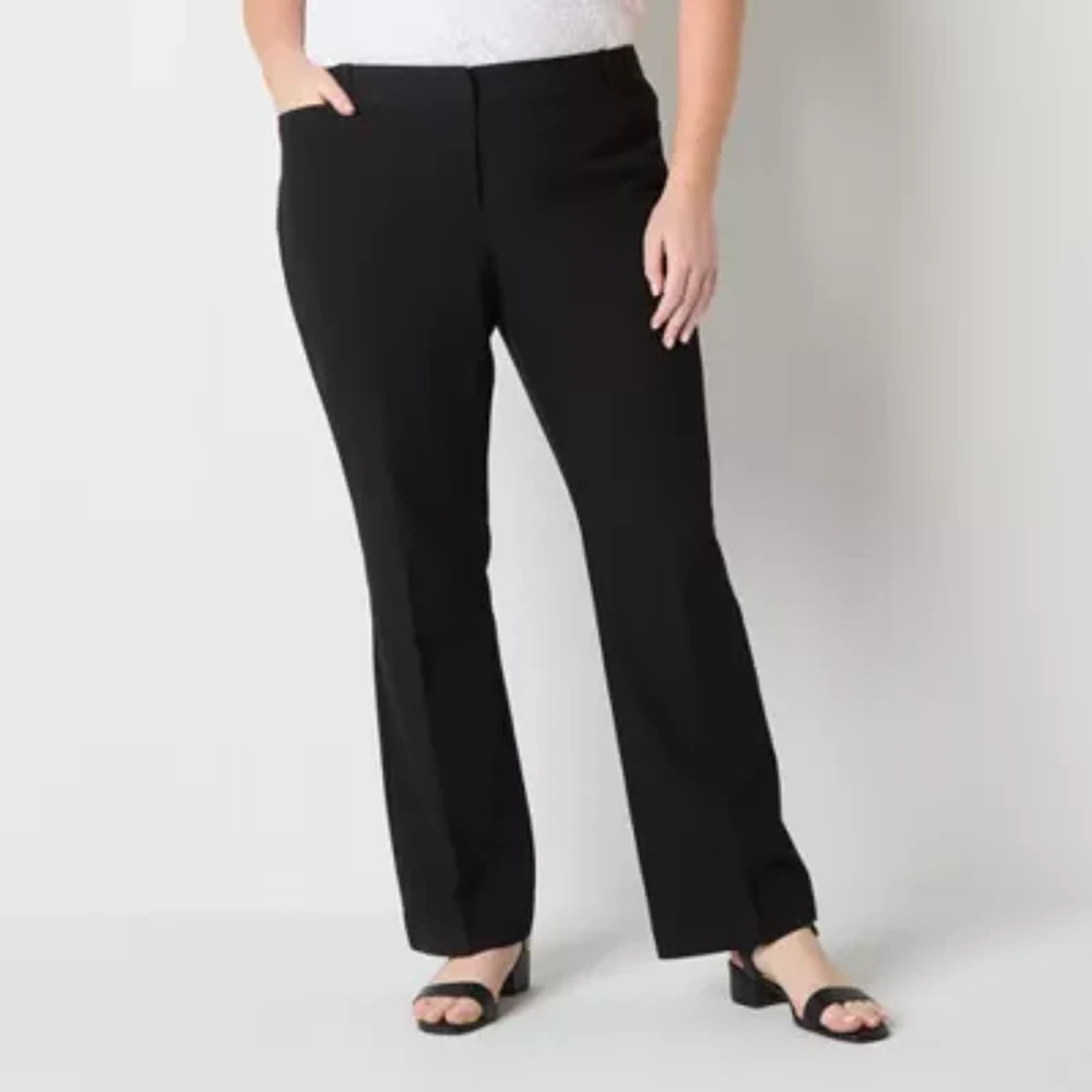 Liz Claiborne-Plus Adaptive Audra Tailored Straight Fit Easy-on + Easy-off Trouser