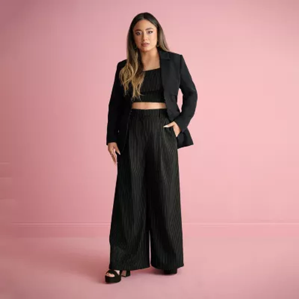 Bold Elements x Ally Brooke Womens Wide Leg Pleated Pant