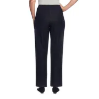 Alfred Dunner Womens Mid Rise Straight Pull-On Pants