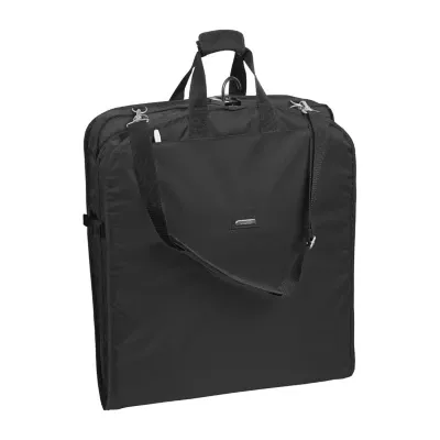 WallyBags 42" Premium Travel Garment Bag With Shoulder Strap, Two Large Pockets And Printed Lining