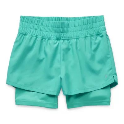 Xersion 2-In-1 Little & Big Girls Mid Rise Running Short