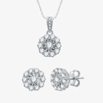 (H-I / I1) 1 CT. T.W. Lab Grown Diamond 10K White Gold 2-pc. Jewelry Set