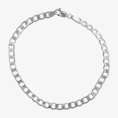 10K Gold 8 Inch Hollow Curb Chain Bracelet