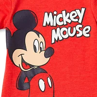 Disney Baby Boys Short Sleeve Mickey Mouse Bodysuit