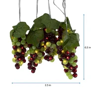 Kurt Adler 100-Light Green and Burgundy LED Grape Light Set with 5 Grape Bunches