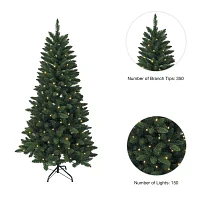 Kurt Adler 4 1/2 Foot Pre-Lit Pine Christmas Tree