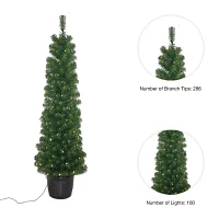 Kurt Adler 5 Foot Pre-Lit Christmas Tree