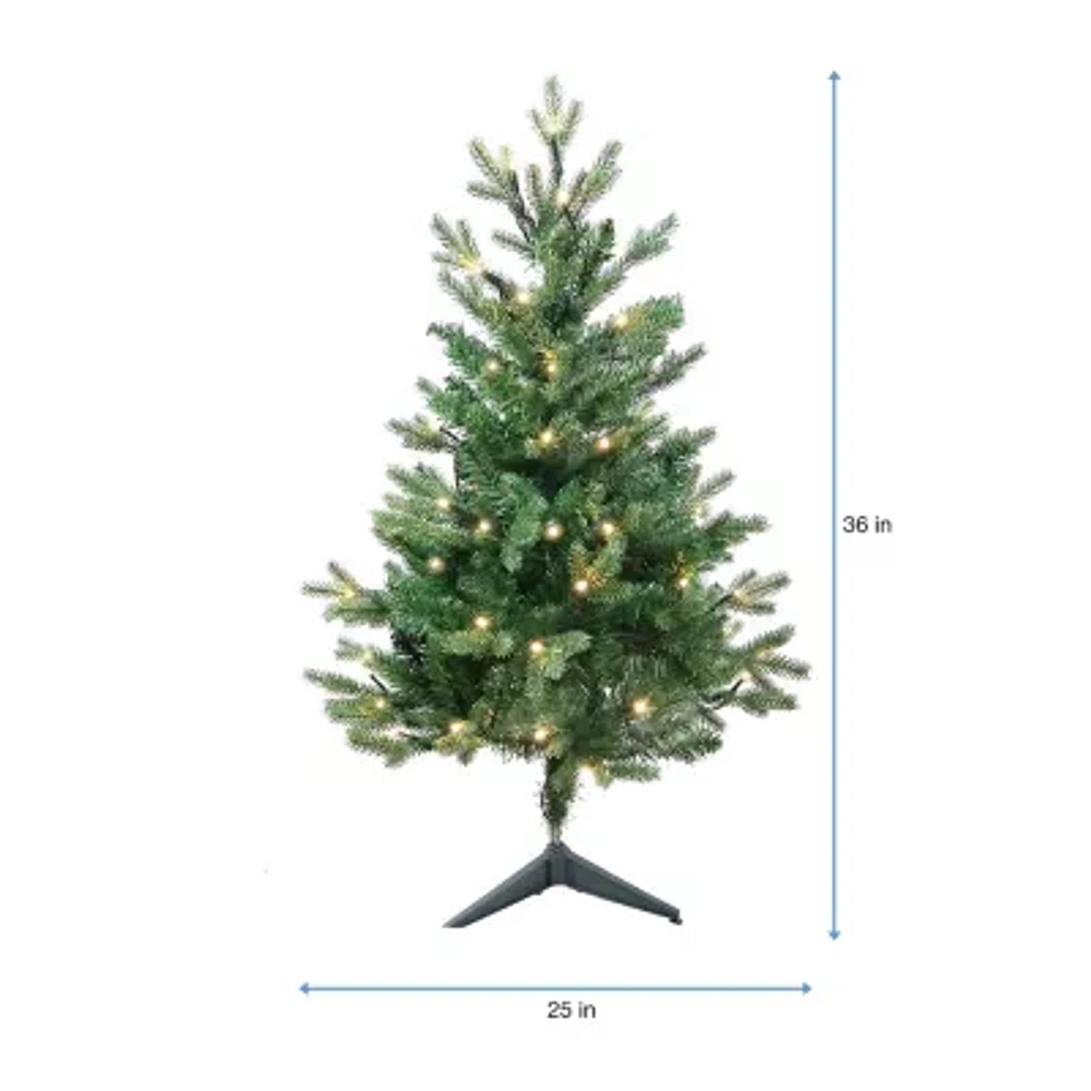 Kurt Adler 3 Foot Pre-Lit Pine Christmas Tree