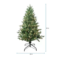 Kurt Adler 4.5-Foot Pre-Lit Clear Incandescent Jackson Pine Tree