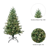 Kurt Adler 4.5-Foot Pre-Lit Clear Incandescent Jackson Pine Tree