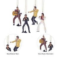 Kurt Adler 2.5-Inch Resin Elvis Presley 4-Piece Ornament Gift Set
