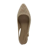 Adrienne Vittadini  Womens Papina Pointed Toe Block Heel Pumps