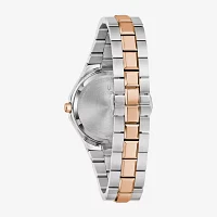 Bulova Classic Womens Two Tone Stainless Steel Bracelet Watch 98p235