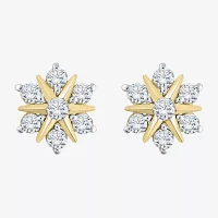 (G/ Si2) 1/2 CT. T.W. Lab Grown White Diamond 10K Gold 9.6mm Stud Earrings