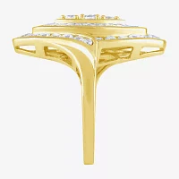 (G/ Si2) Womens 2 CT. T.W. Lab Grown White Diamond 10K Gold Marquise Cocktail Ring