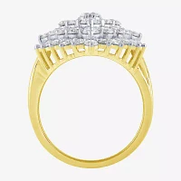G/Si2) Womens 4 CT. T.W. Lab Grown White Diamond 10K Gold Marquise Cocktail Ring