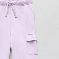 Okie Dokie Toddler & Little Girls Wide Leg Cargo Pant