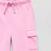 Okie Dokie Toddler & Little Girls Wide Leg Cargo Pant