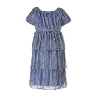 Speechless Little Girls Short Sleeve Babydoll Dress