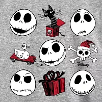 Little & Big Boys Crew Neck Long Sleeve Nightmare Before Christmas Graphic T-Shirt