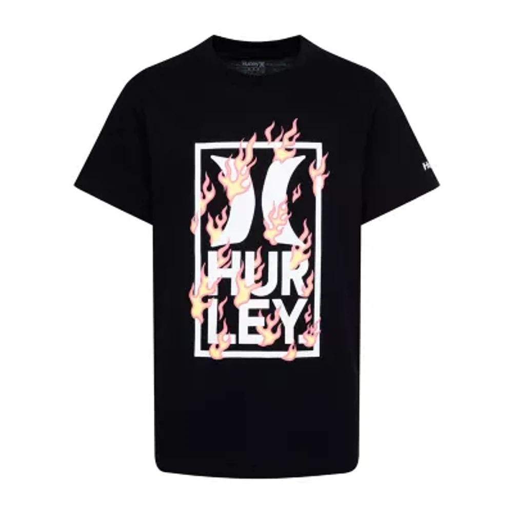 Hurley Big Boys Crew Neck Short Sleeve Graphic T-Shirt