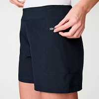 Free Country Womens Mid Rise Moisture Wicking Hybrid Short