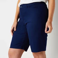 St. John's Bay Womens Mid Rise Bermuda Short