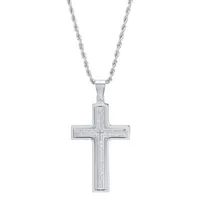 Steeltime Mens Stainless Steel Pendant Necklace