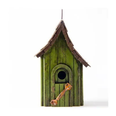 Glitzhome 11.75in Distressed Wooden Bird Houses