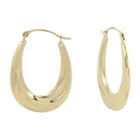 14K Gold 28mm Round Hoop Earrings