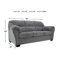 Signature Design by Ashley® Aldin Pad-Arm Sofa in Pewter Gray