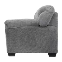 Signature Design by Ashley® Aldin Pad-Arm Sofa in Pewter Gray